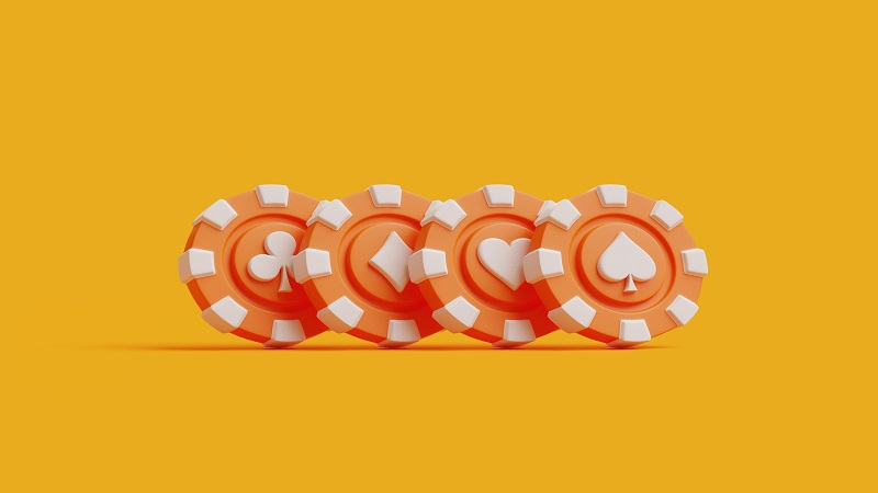 A,Sequence,Of,Orange,Poker,Chips,Imprinted,With,Heart,And 善用風報比與期望值,達成完美百家樂贏錢公式 。