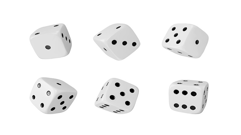 Realistic,Game,Dice,3d,Vector,Illustrations,Set.,White,Cube,With 算出期望值就能清楚每局是否能獲利 。